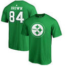 Antonio Brown Pittsburgh Steelers NFL Pro Line by Fanatics Branded St. Patrick's Day Icon Name & Number T-Shirt – Kelly Green