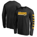Boston Bruins Fanatics Branded Fast Line Long Sleeve T-Shirt - Black