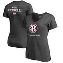 Mississippi State Bulldogs Fanatics Branded Women's SEC Means More Slim Fit V-Neck T-Shirt - Ash