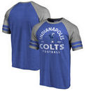 Indianapolis Colts NFL Pro Line by Fanatics Branded Timeless Collection Vintage Arch Tri-Blend Raglan T-Shirt - Royal