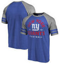 New York Giants NFL Pro Line by Fanatics Branded Timeless Collection Vintage Arch Tri-Blend Raglan T-Shirt - Royal