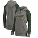 Green Bay Packers NFL Pro Line by Fanatics Branded Women's Timeless Collection Rising Script Tri-Blend Raglan Pullover Hoodie - 