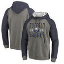 Buffalo Sabres Fanatics Branded Timeless Collection Antique Stack Big & Tall Tri-Blend Raglan Pullover Hoodie - Ash