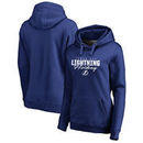 Tampa Bay Lightning Fanatics Branded Women's Iconic Collection Script Assist Plus Size Pullover Hoodie - Blue