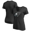 Philadelphia Eagles NFL Pro Line by Fanatics Branded Women's X-Ray Slim Fit V-Neck T-Shirt - Black