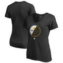 Pittsburgh Steelers NFL Pro Line by Fanatics Branded Women's X-Ray Slim Fit V-Neck T-Shirt - Black