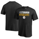 Pittsburgh Steelers NFL Pro Line by Fanatics Branded Youth Iconic Collection Fade Out T-Shirt - Black