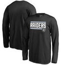 Oakland Raiders NFL Pro Line by Fanatics Branded Youth Iconic Collection On Side Stripe Long Sleeve T-Shirt - Black