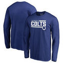 Indianapolis Colts NFL Pro Line by Fanatics Branded Iconic Collection On Side Stripe Long Sleeve T-Shirt - Royal