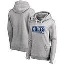 Indianapolis Colts NFL Pro Line by Fanatics Branded Women's Iconic Collection On Side Stripe Pullover Hoodie - Ash