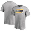 Pittsburgh Steelers NFL Pro Line by Fanatics Branded Youth Iconic Collection On Side Stripe T-Shirt - Ash