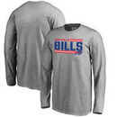 Buffalo Bills NFL Pro Line by Fanatics Branded Youth Iconic Collection On Side Stripe Long Sleeve T-Shirt - Ash