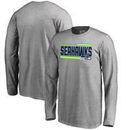 Seattle Seahawks NFL Pro Line by Fanatics Branded Youth Iconic Collection On Side Stripe Long Sleeve T-Shirt - Ash