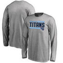 Tennessee Titans NFL Pro Line by Fanatics Branded Youth Iconic Collection On Side Stripe Long Sleeve T-Shirt - Ash