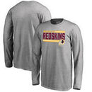 Washington Redskins NFL Pro Line by Fanatics Branded Youth Iconic Collection On Side Stripe Long Sleeve T-Shirt - Ash