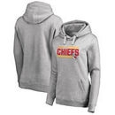Kansas City Chiefs NFL Pro Line by Fanatics Branded Women's Iconic Collection On Side Stripe Plus Size Pullover Hoodie - Ash