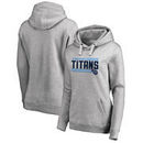 Tennessee Titans NFL Pro Line by Fanatics Branded Women's Iconic Collection On Side Stripe Plus Size Pullover Hoodie - Ash