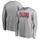 Atlanta Falcons NFL Pro Line by Fanatics Branded Iconic Collection On Side Stripe Long Sleeve T-Shirt - Ash