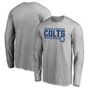 Indianapolis Colts NFL Pro Line by Fanatics Branded Iconic Collection On Side Stripe Long Sleeve T-Shirt - Ash
