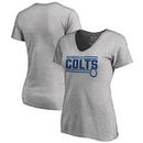 Indianapolis Colts NFL Pro Line by Fanatics Branded Women's Iconic Collection On Side Stripe Plus Size V-Neck T-Shirt - Ash