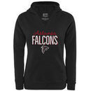Atlanta Falcons NFL Pro Line by Fanatics Branded Women's Nostalgia V-Neck Pullover Hoodie – Black