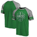 Texas Rangers Fanatics Branded St. Patrick's Day Emerald Isle Refresh Raglan T-Shirt - Kelly Green