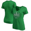 San Diego Padres Fanatics Branded Women's St. Patrick's Day Emerald Isle Plus Size V-Neck T-Shirt - Kelly Green
