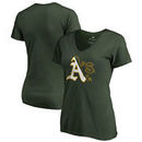 Oakland Athletics Fanatics Branded Women's X-Ray V-Neck T-Shirt - Green