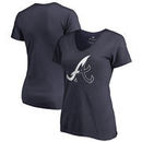 Atlanta Braves Fanatics Branded Women's X-Ray Plus Size V-Neck T-Shirt - Navy