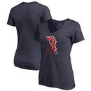 Boston Red Sox Fanatics Branded Women's X-Ray Plus Size V-Neck T-Shirt - Navy