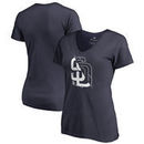 San Diego Padres Fanatics Branded Women's X-Ray Plus Size V-Neck T-Shirt - Navy