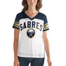 Buffalo Sabres G-III 4Her by Carl Banks Women's All American V-Neck T-Shirt – White/Navy