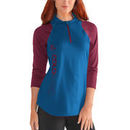 Colorado Avalanche G-III 4Her by Carl Banks Women's Zip It Up Quarter-Zip Long Sleeve T-Shirt – Blue/Burgundy