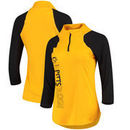Pittsburgh Penguins G-III 4Her by Carl Banks Women's Zip It Up Quarter-Zip Long Sleeve T-Shirt – Gold/Black