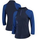 St. Louis Blues G-III 4Her by Carl Banks Women's Zip It Up Quarter-Zip Long Sleeve T-Shirt – Navy/Blue