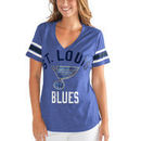 St. Louis Blues G-III 4Her by Carl Banks Women's Big Game V-Neck Tri-Blend T-Shirt – Heathered Blue/Navy