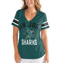 San Jose Sharks G-III 4Her by Carl Banks Women's Big Game V-Neck Tri-Blend T-Shirt – Teal/Black