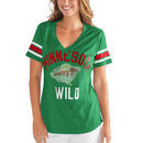 Minnesota Wild G-III 4Her by Carl Banks Women's Big Game V-Neck Tri-Blend T-Shirt – Heathered Green/Red