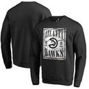 Atlanta Hawks Fanatics Branded Court Vision Crew Sweatshirt - Black