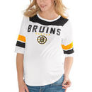 Boston Bruins Touch by Alyssa Milano Women's Maternity Huddle Scoop Neck T-Shirt – White