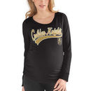 Vegas Golden Knights Touch by Alyssa Milano Women's Yardline Maternity Long Sleeve Tri-Blend T-Shirt – Black