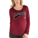 Arizona Coyotes Touch by Alyssa Milano Women's Yardline Maternity Long Sleeve Tri-Blend T-Shirt – Garnet
