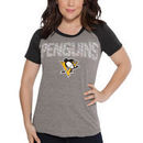 Pittsburgh Penguins Touch by Alyssa Milano Women's Conference Raglan T-Shirt – Heathered Gray/Black