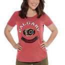 Calgary Flames Touch by Alyssa Milano Women's Gridiron T-Shirt - Red