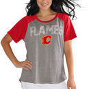 Calgary Flames Touch by Alyssa Milano Women's Plus Conference Tri-Blend T-Shirt – Heathered Gray