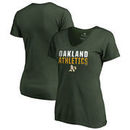 Oakland Athletics Fanatics Branded Women's Fade Out Plus Size V-Neck T-Shirt - Green