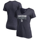 San Diego Padres Fanatics Branded Women's Fade Out Plus Size V-Neck T-Shirt - Navy