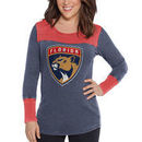 Florida Panthers Touch by Alyssa Milano Women's Blindside Thermal Long Sleeve Tri-Blend T-Shirt – Navy