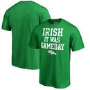 Denver Broncos NFL Pro Line by Fanatics Branded St. Patrick's Day Irish Game Day Big and Tall T-Shirt - Kelly Green
