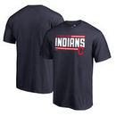 Cleveland Indians Fanatics Branded Onside Stripe T-Shirt - Navy